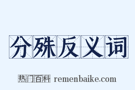 分殊反义词是什么意思的图片